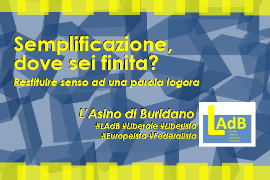 Semplificazione, dove sei finita